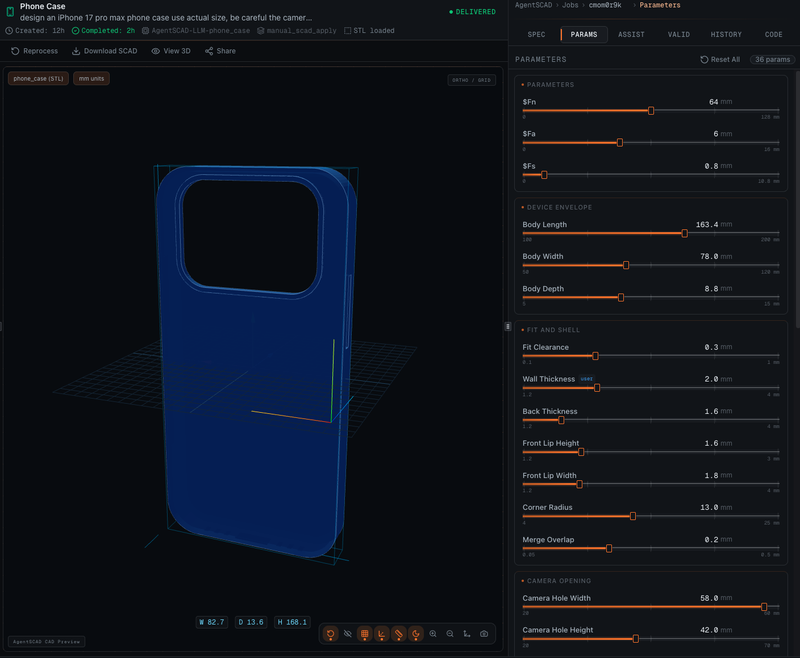 AgentSCAD example