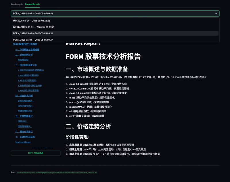 Report history